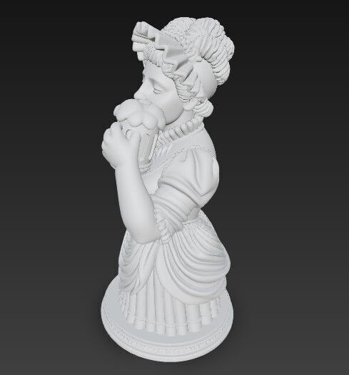 Graceful Moment Beer Drinking Lady 3D Model 3D print model_7