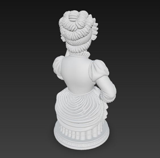 Graceful Moment Beer Drinking Lady 3D Model 3D print model_4