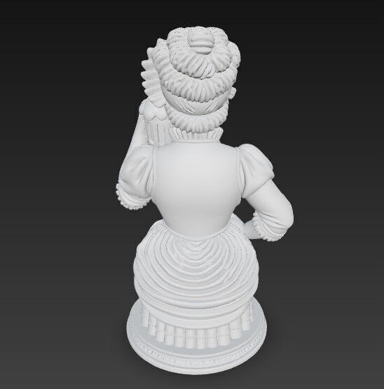 Graceful Moment Beer Drinking Lady 3D Model 3D print model_1