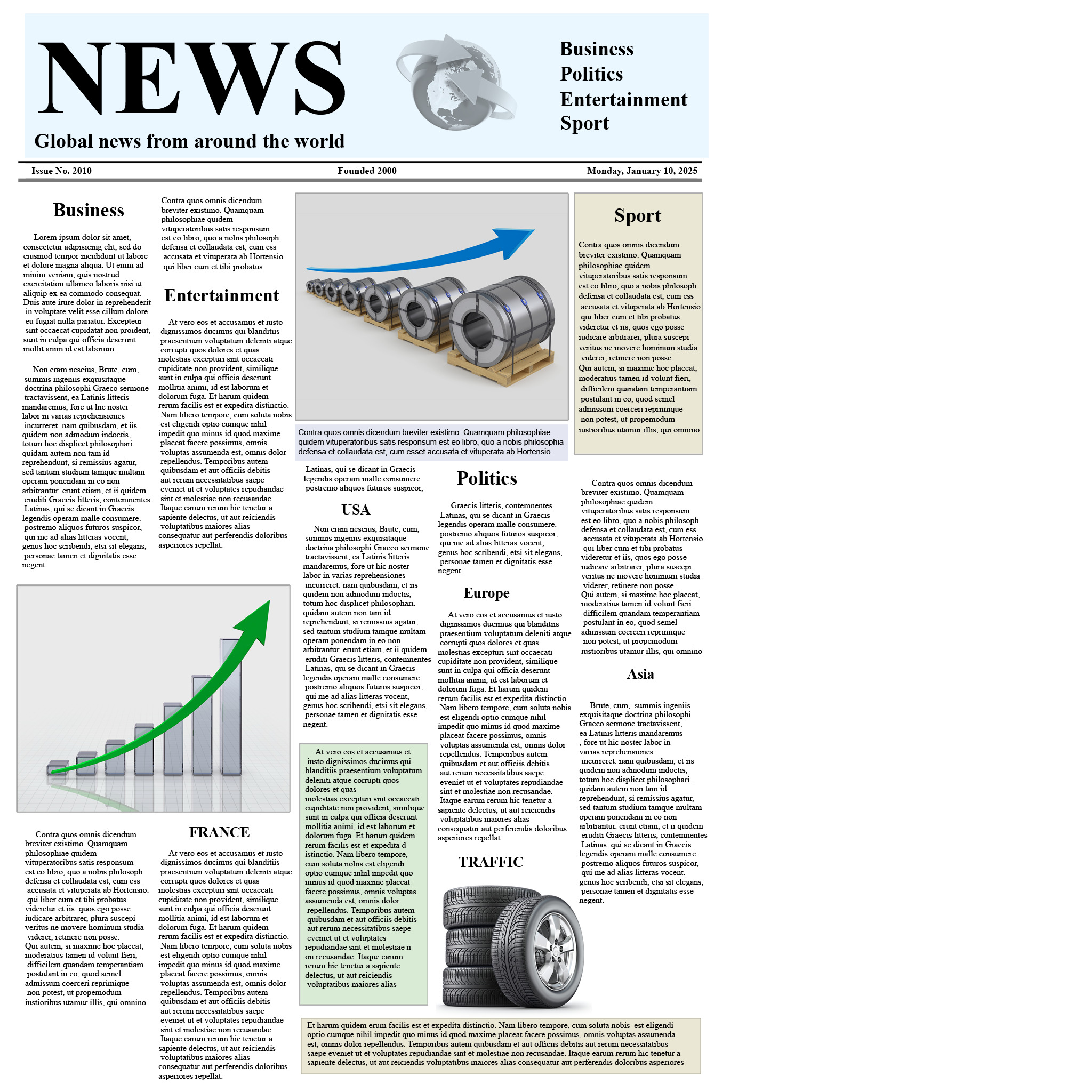 Folded Newspapers Stack 3D model_10