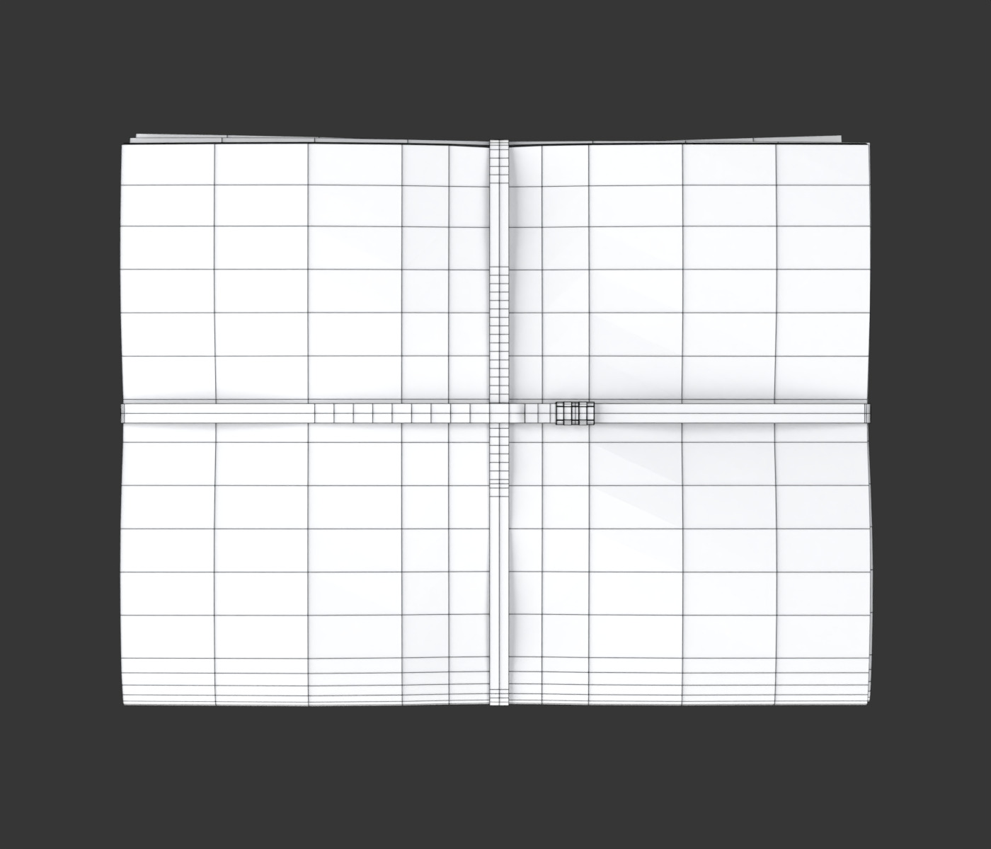 Folded Newspapers Stack 3D model_20