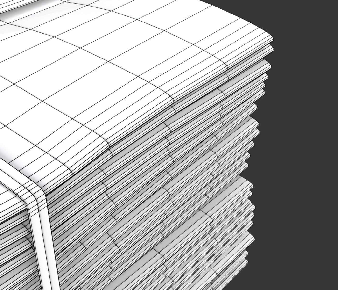Folded Newspapers Stack 3D model_19