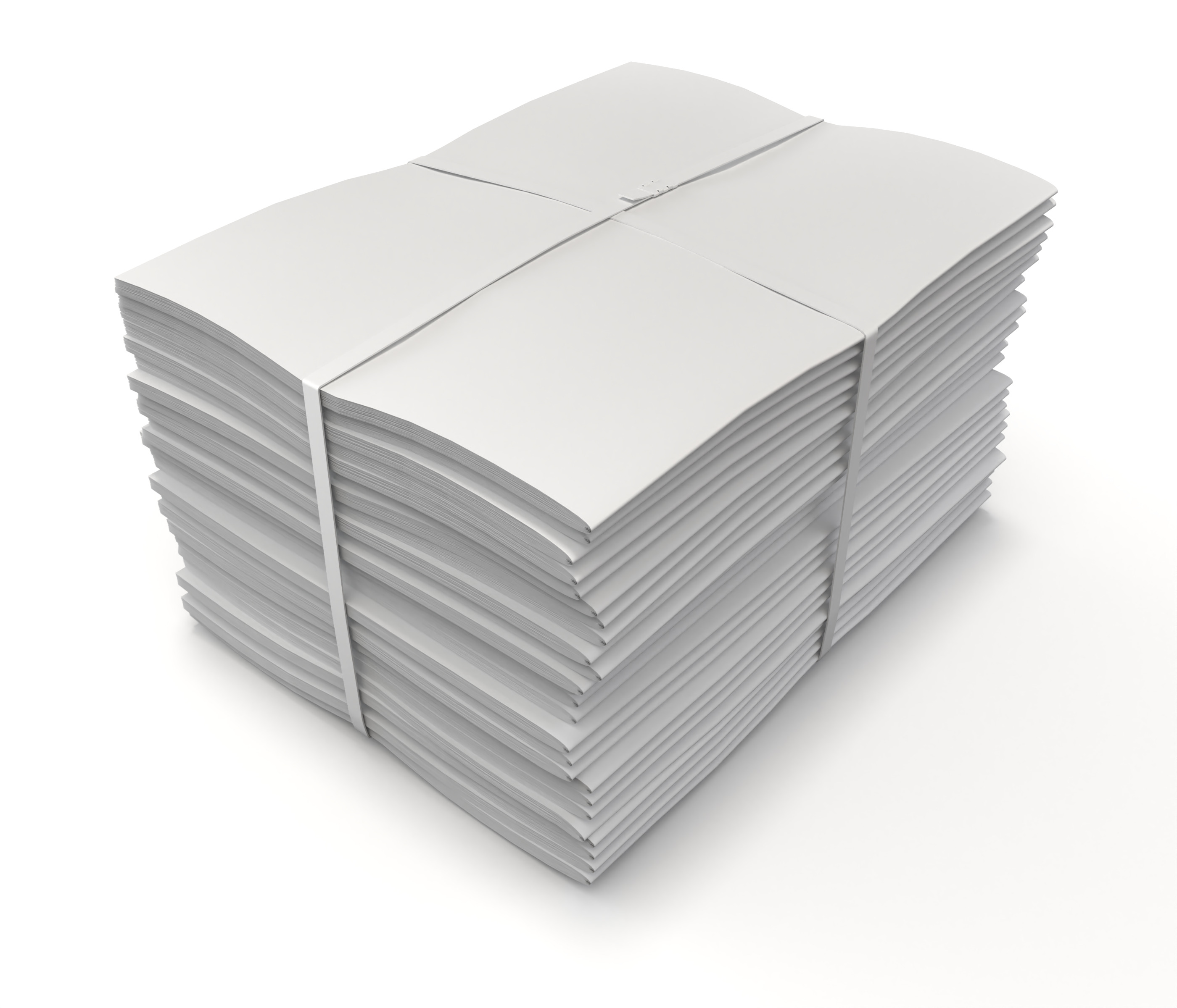 Folded Newspapers Stack 3D model_8