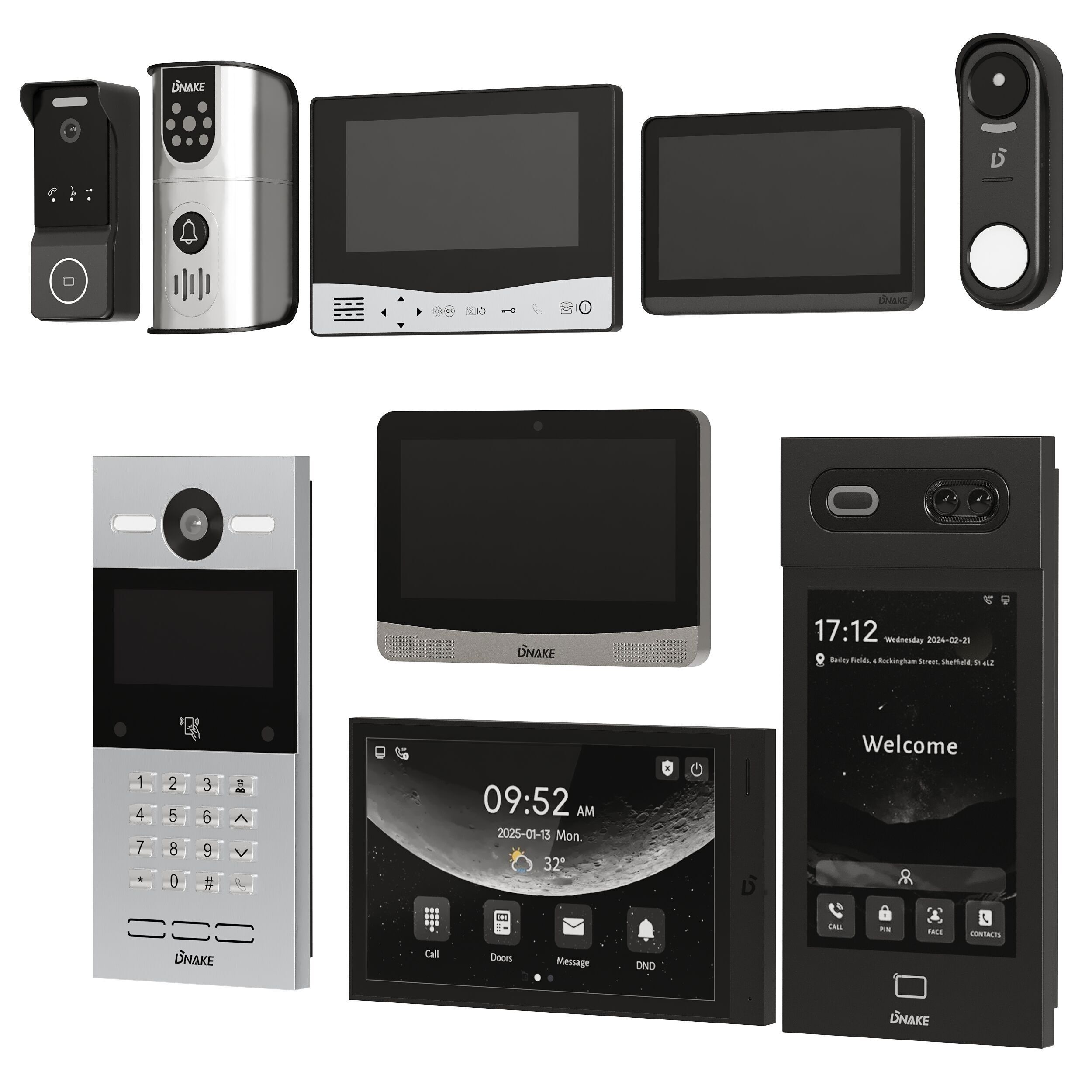 Intercom And Security Set 7 Dnake Set Low-poly 3D model_2