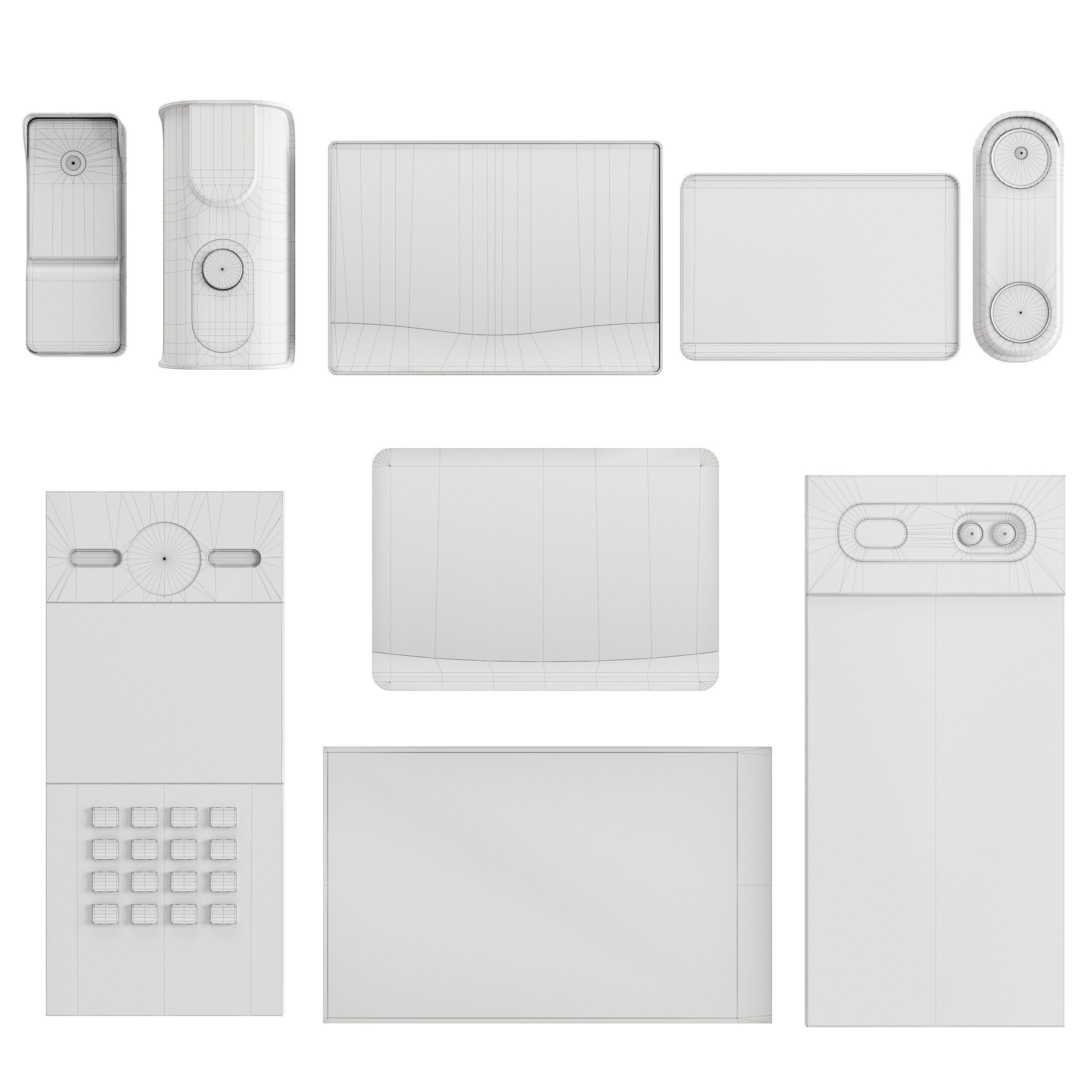 Intercom And Security Set 7 Dnake Set Low-poly 3D model_5