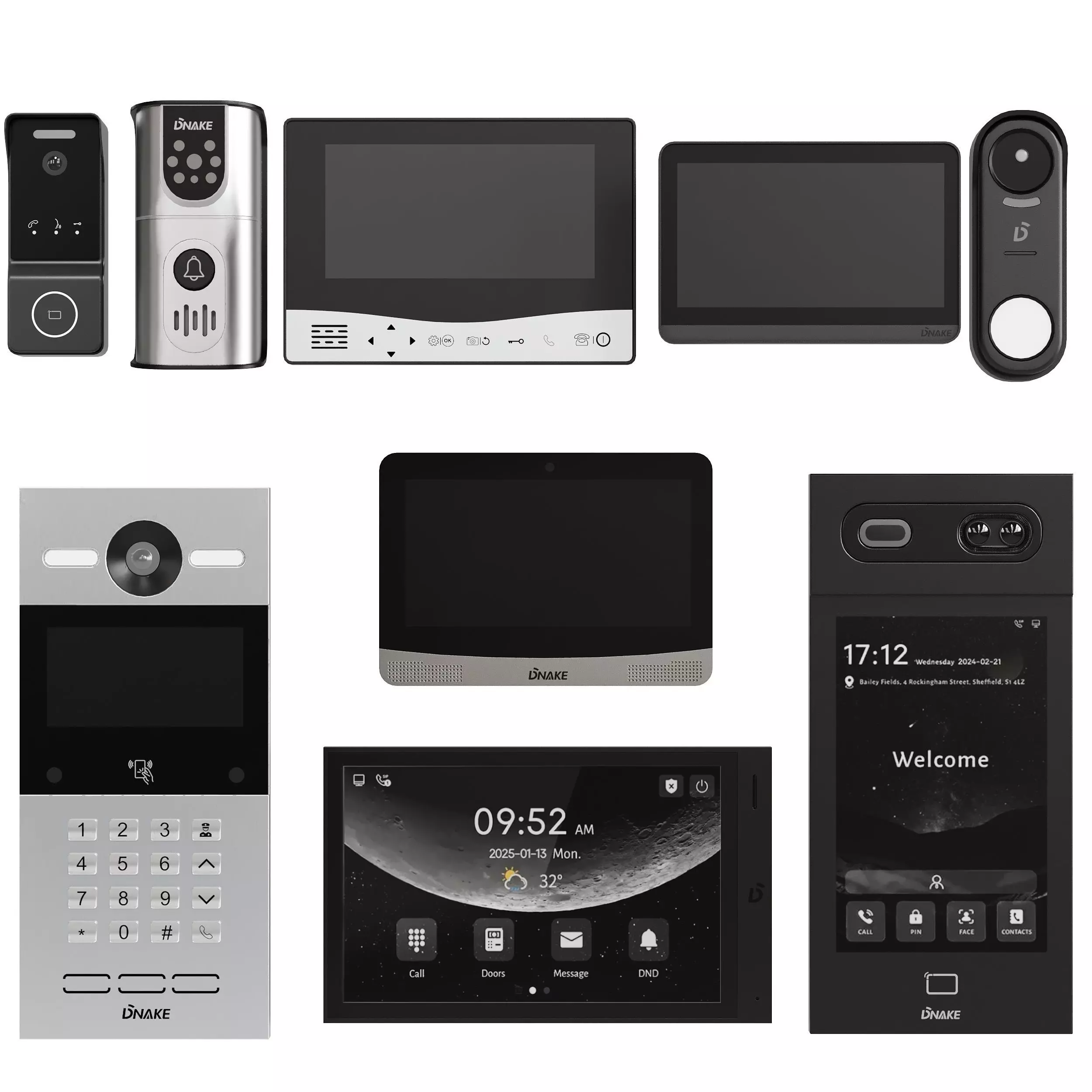 Intercom And Security Set 7 Dnake Set Low-poly 3D model_0