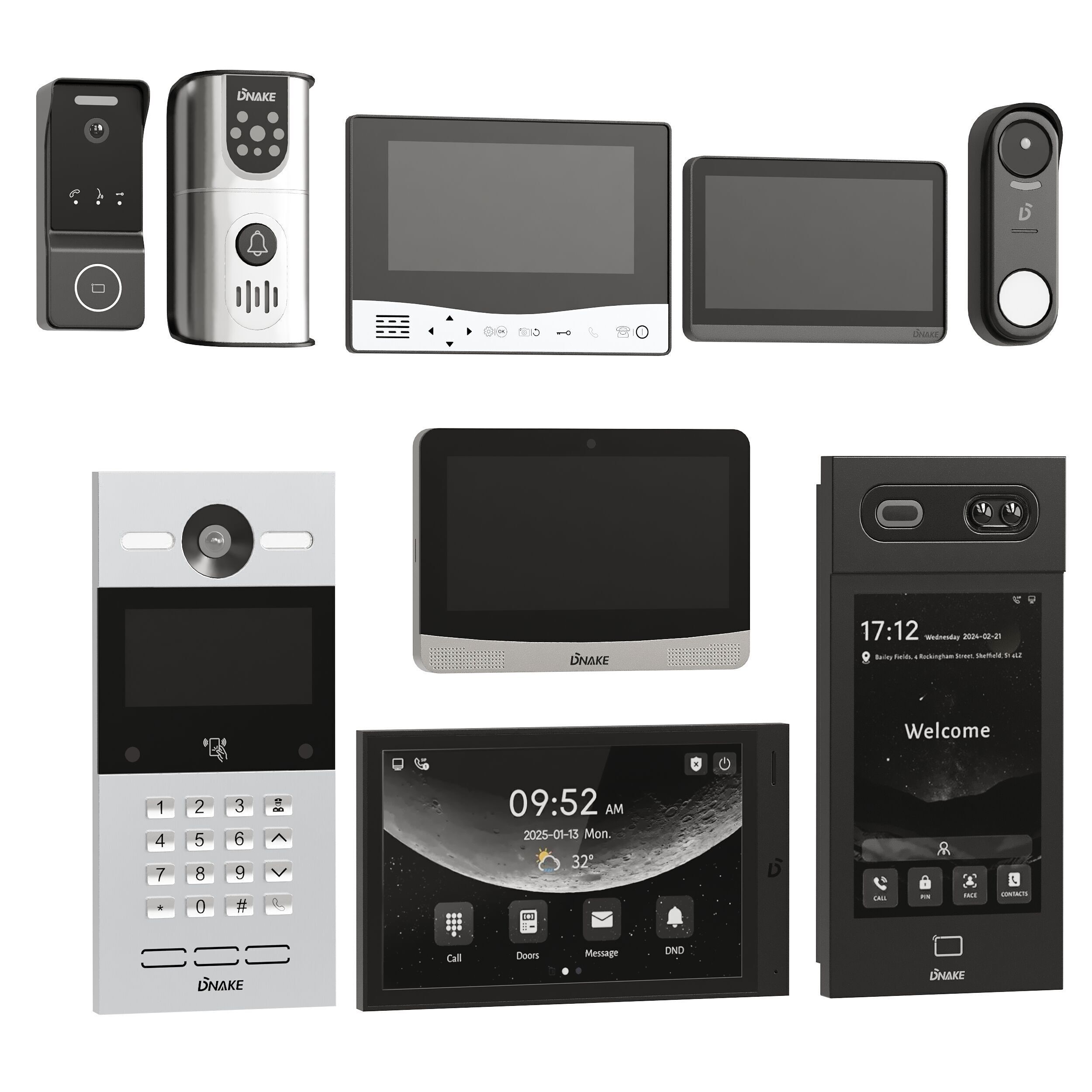 Intercom And Security Set 7 Dnake Set Low-poly 3D model_1