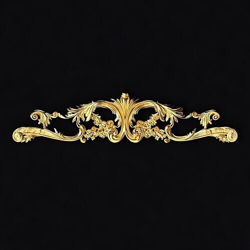 Central decor ornament for furniture 3D model