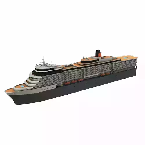 Cruise Ship Low-Poly