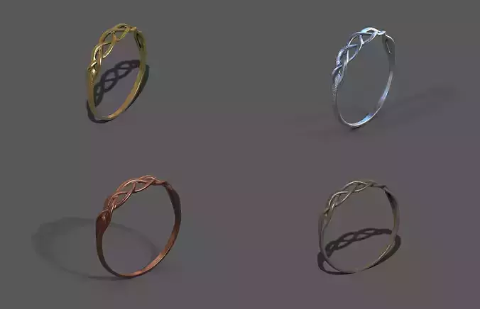 High-Quality 3D Ring Model Pack 4