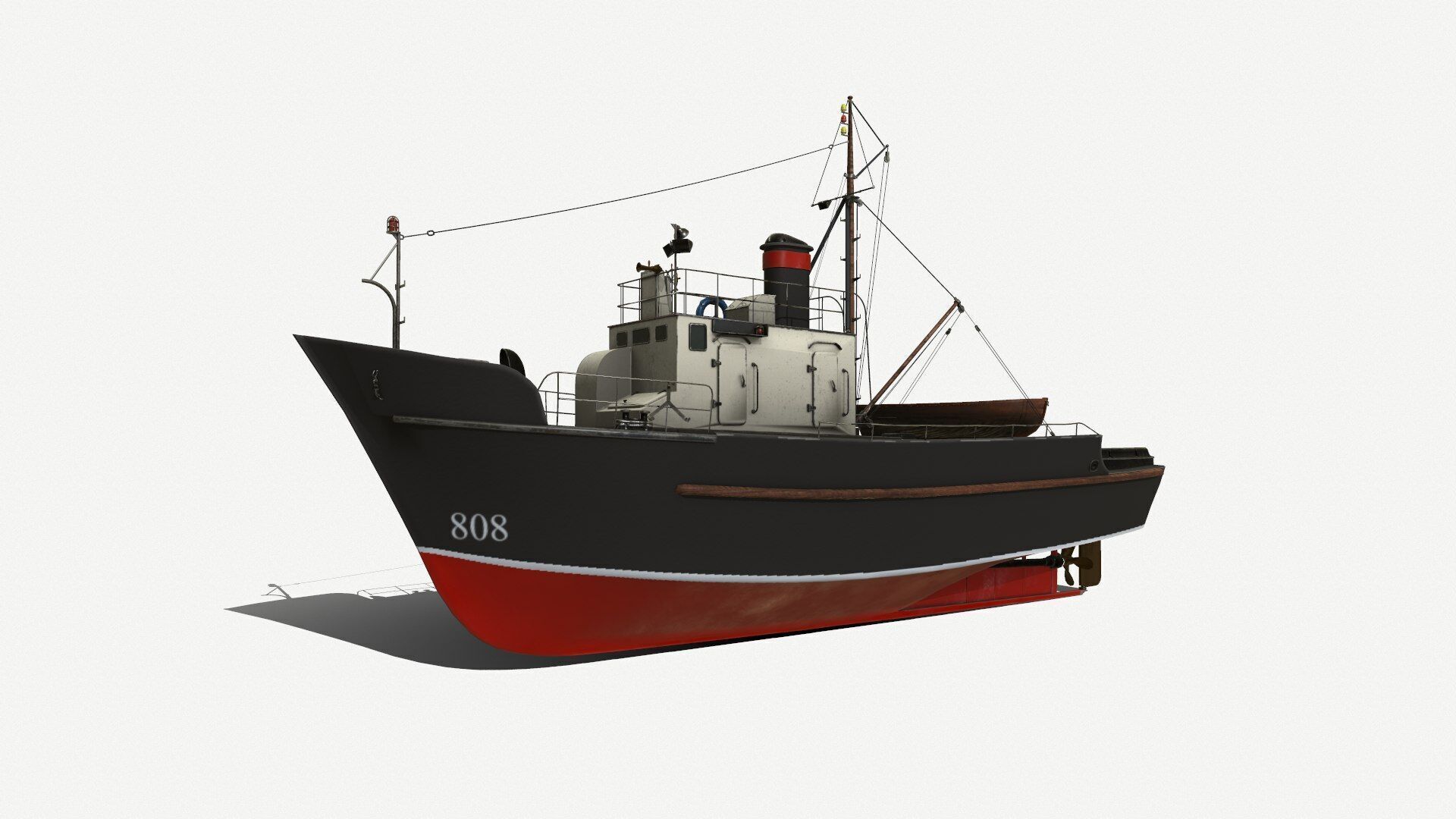 Fishing Boat PBR Low-poly 3D model_2