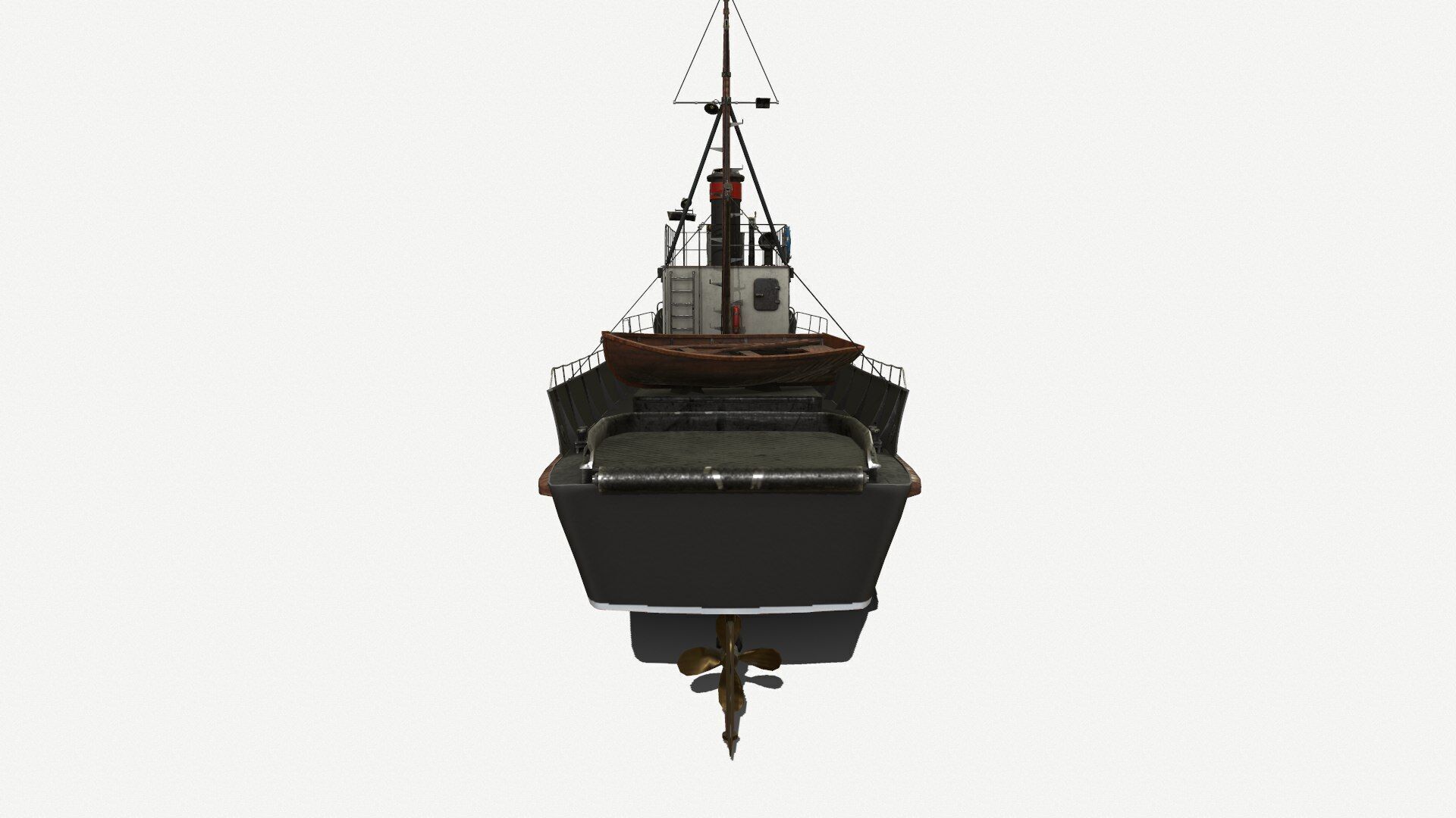 Fishing Boat PBR Low-poly 3D model_6
