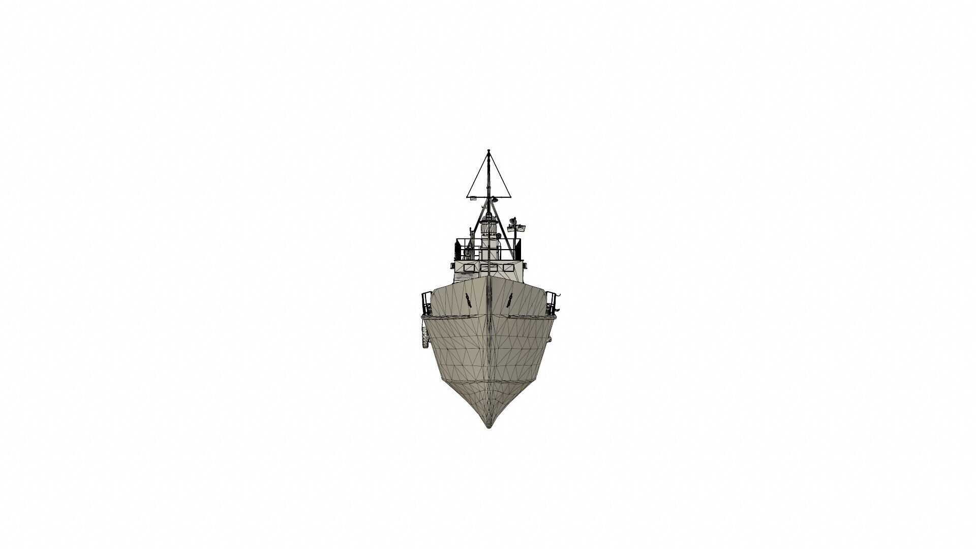 Fishing Boat PBR Low-poly 3D model_17
