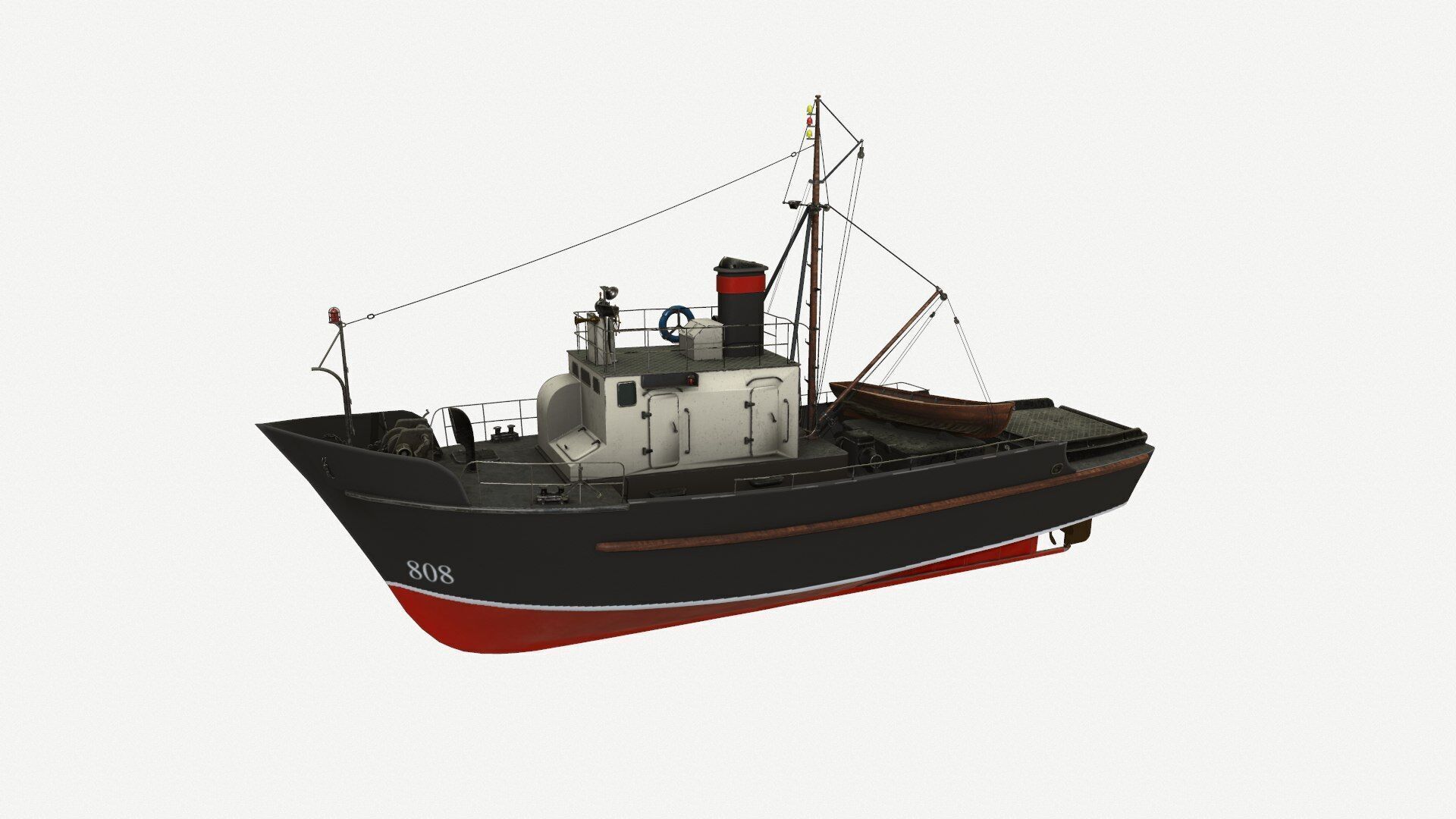 Fishing Boat PBR Low-poly 3D model_1