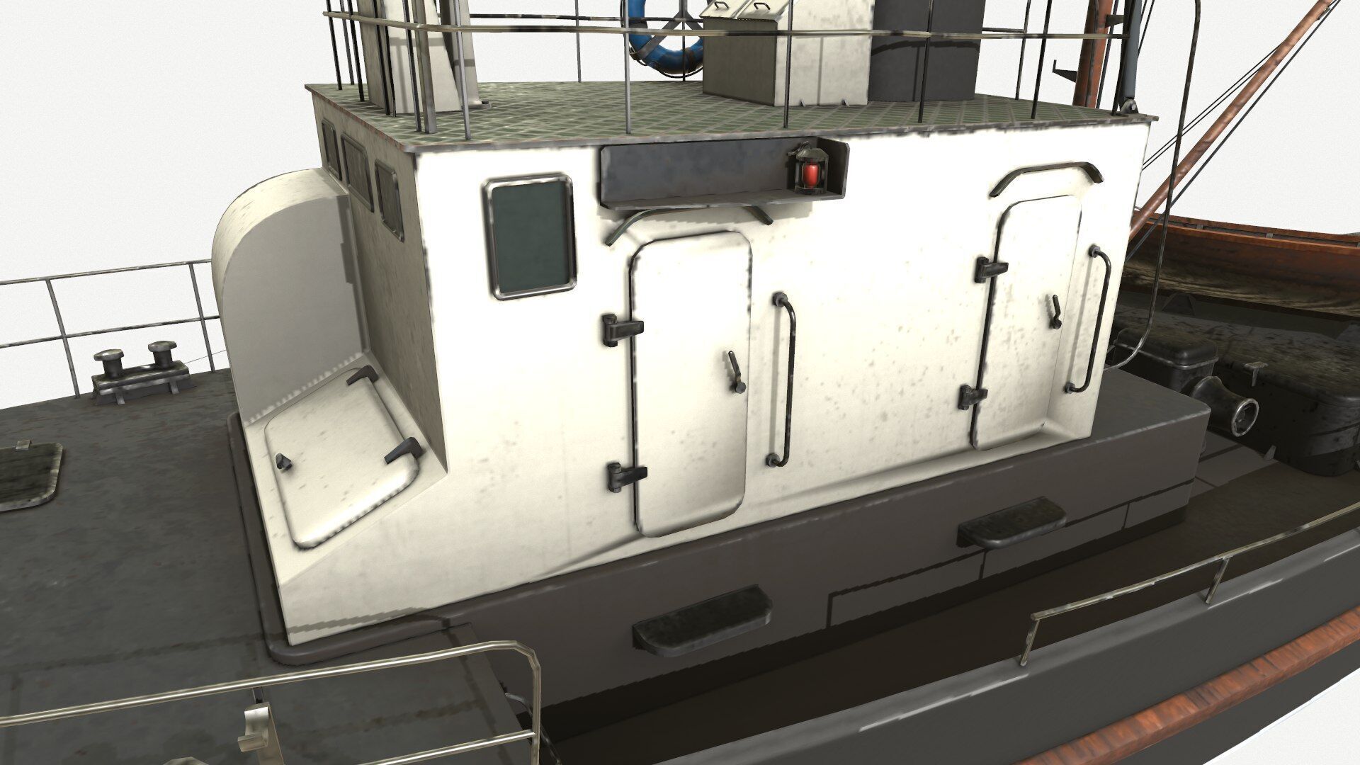 Fishing Boat PBR Low-poly 3D model_12