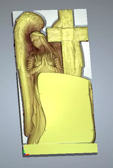 funerary monument 88 angel 3D model_0