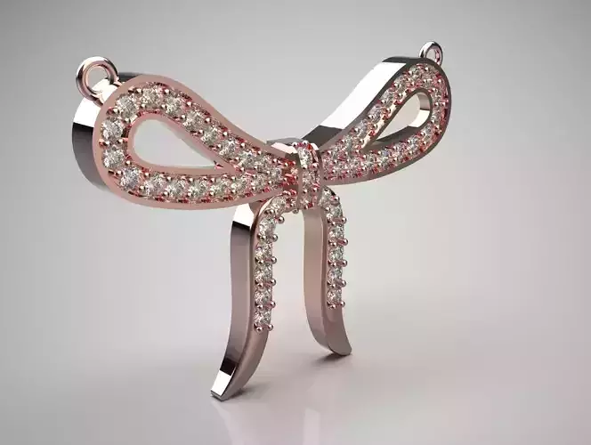 Bow tie jewelry necklace jp0265 3D print model