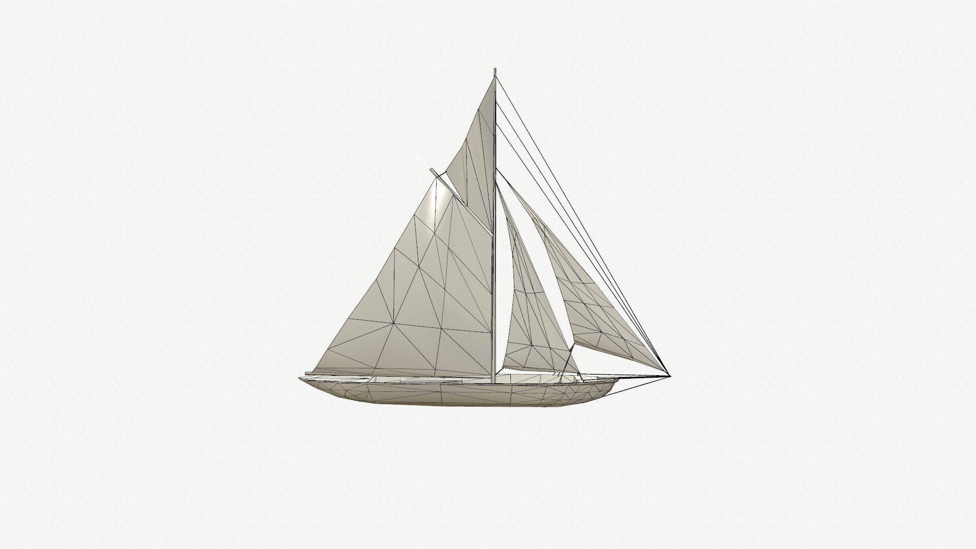 Sailboat Low-Poly PBR Low-poly 3D model_9