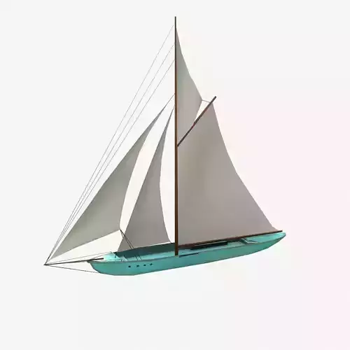 Sailboat Low-Poly PBR