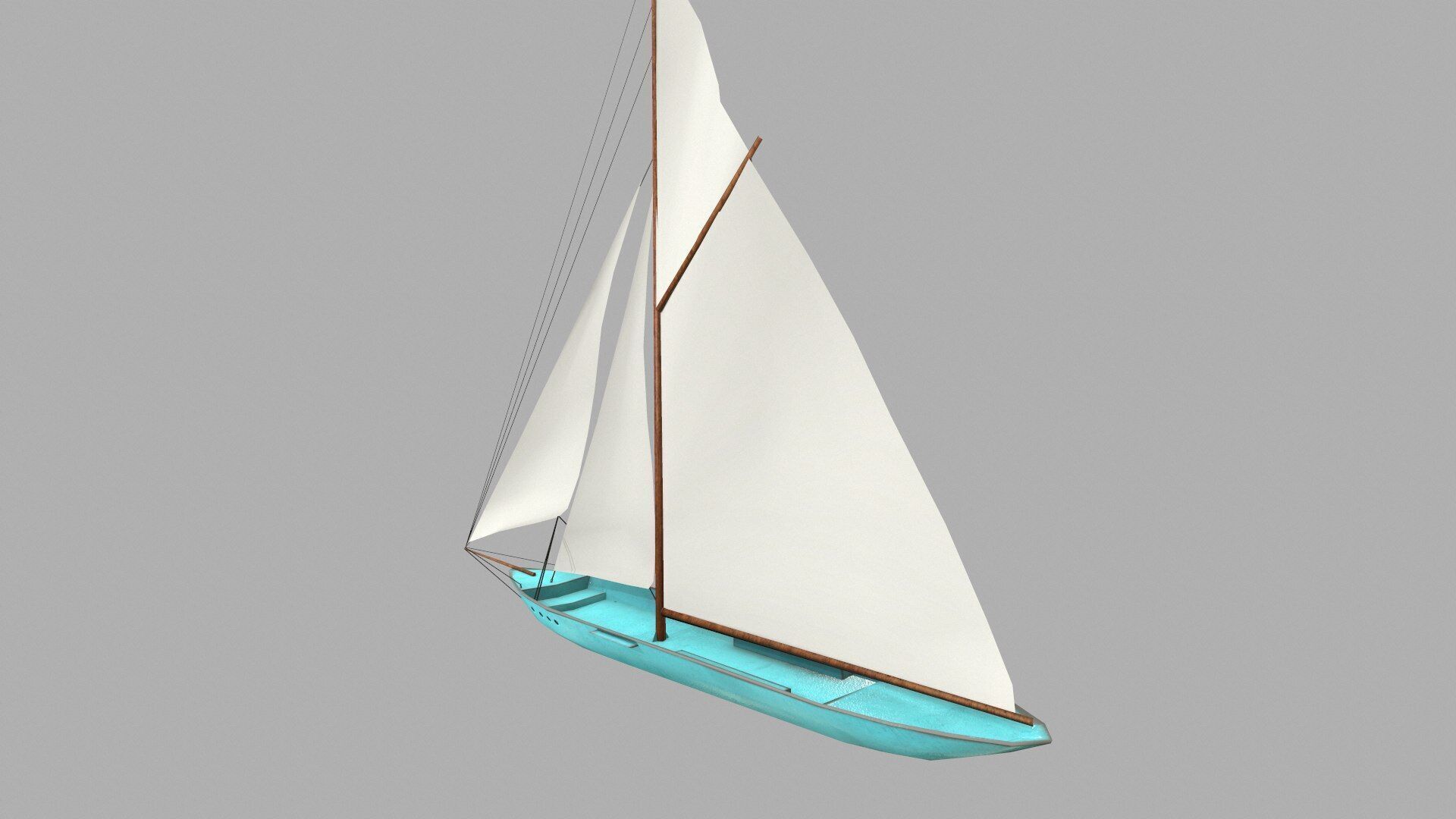 Sailboat Low-Poly PBR Low-poly 3D model_3