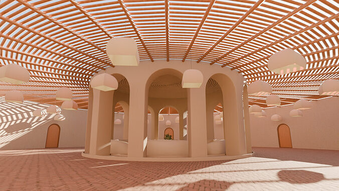 Metaverse Environment 03 - Baked Low-poly 3D model