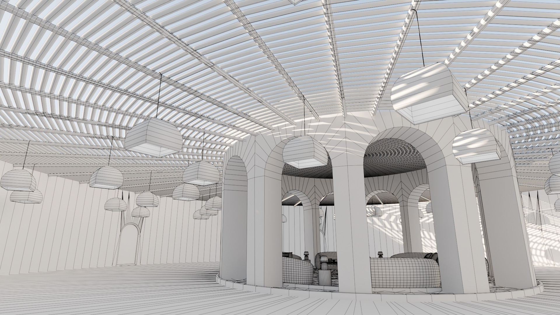 Metaverse Environment 03 - Baked Low-poly 3D model_15