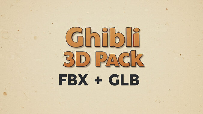 Charming Ghibli-Inspired 3D Asset Pack - 25 Models Low-poly 3D model