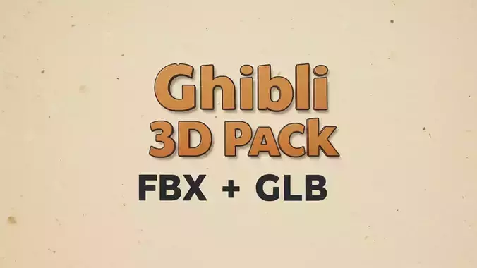 Charming Ghibli-Inspired 3D Asset Pack - 25 Models