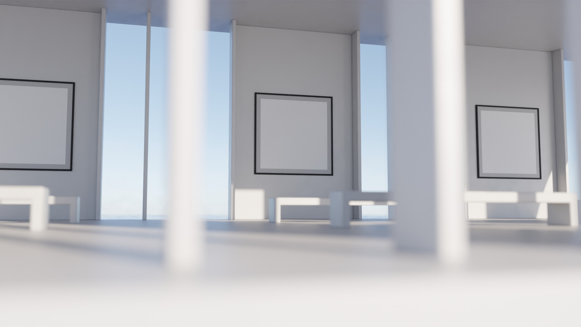 Art Gallery 03 - Baked - Metaverse Low-poly 3D model_2