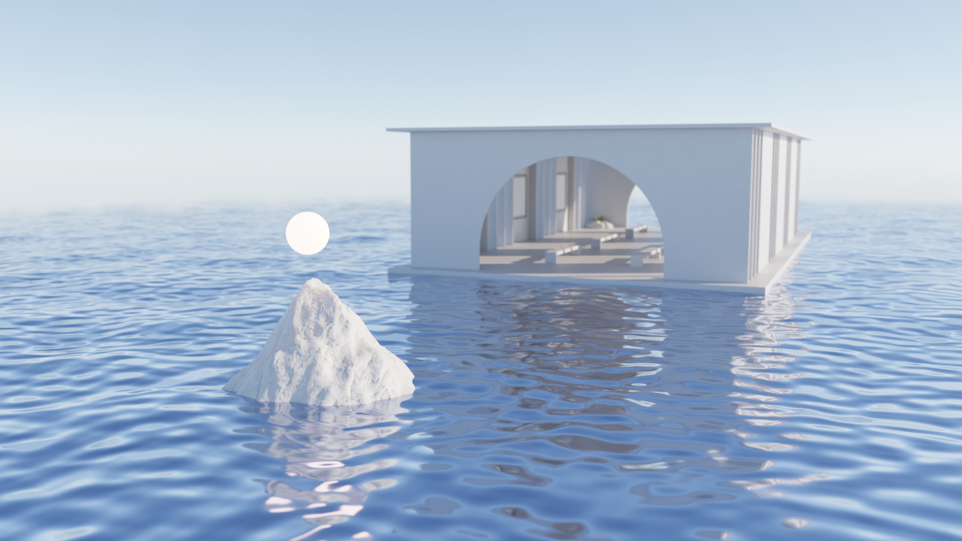 Art Gallery 03 - Baked - Metaverse Low-poly 3D model_6