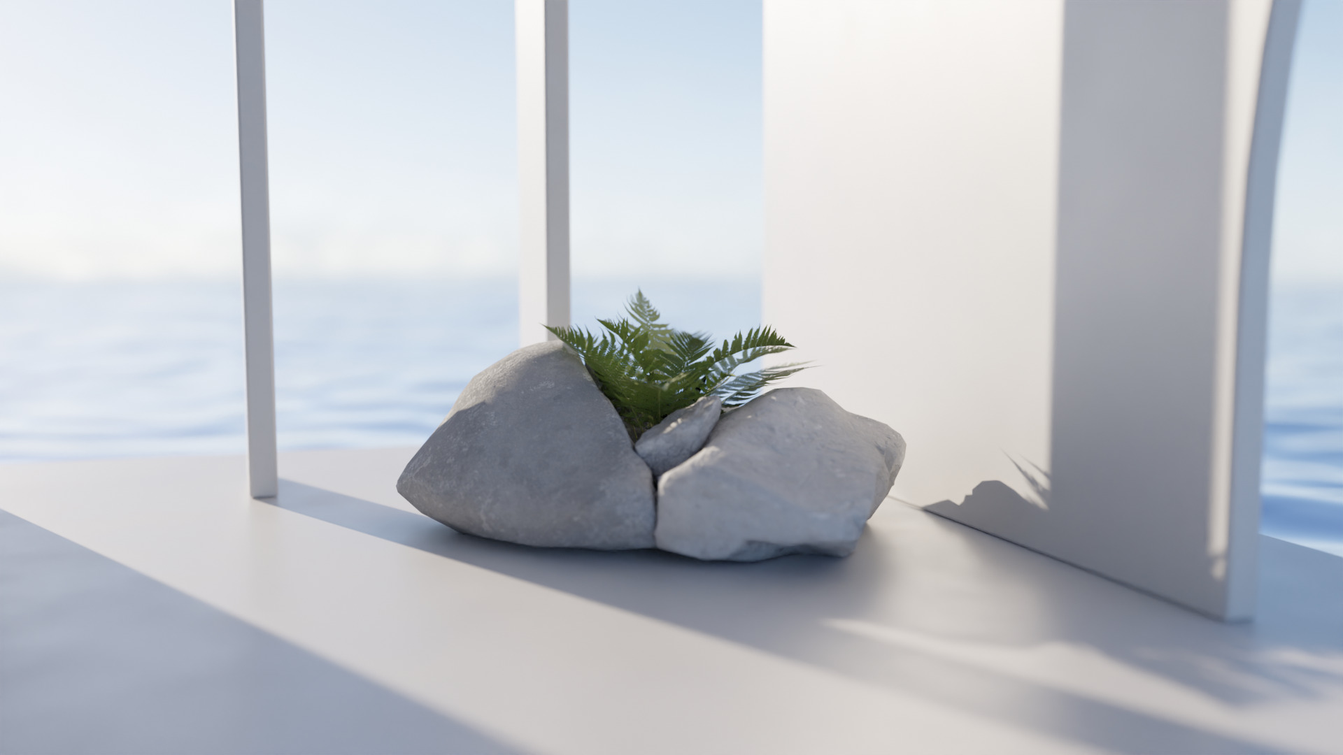 Art Gallery 03 - Baked - Metaverse Low-poly 3D model_3