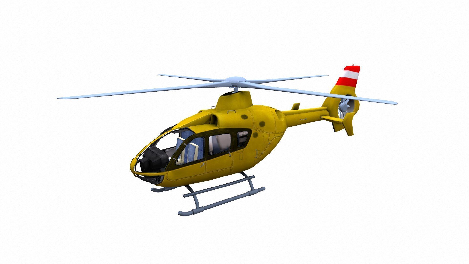 H145 Light Twin Airbus Low-Poly  Low-poly 3D model_2