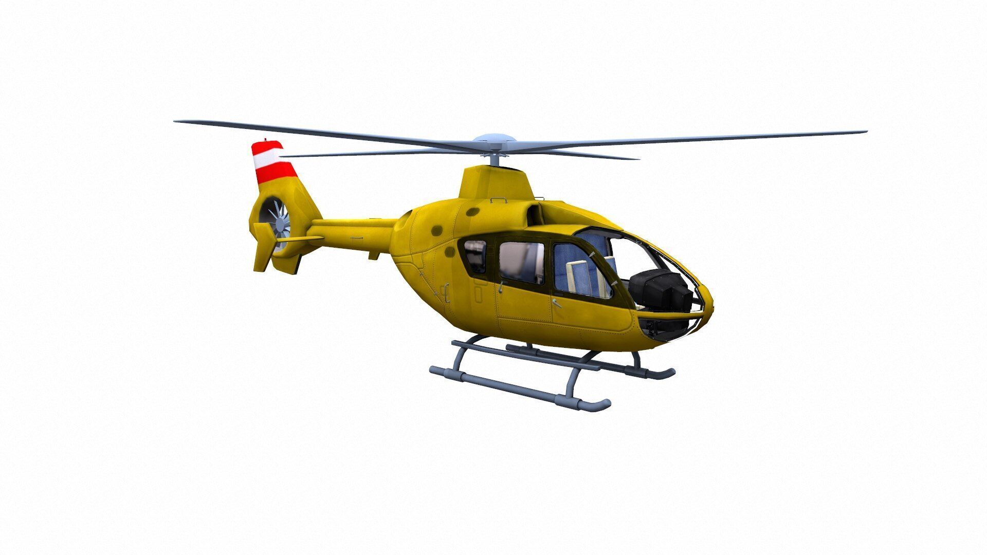 H145 Light Twin Airbus Low-Poly  Low-poly 3D model_8