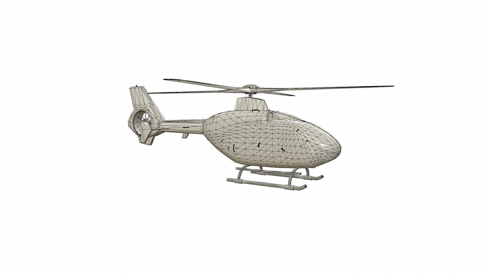 H145 Light Twin Airbus Low-Poly  Low-poly 3D model_25