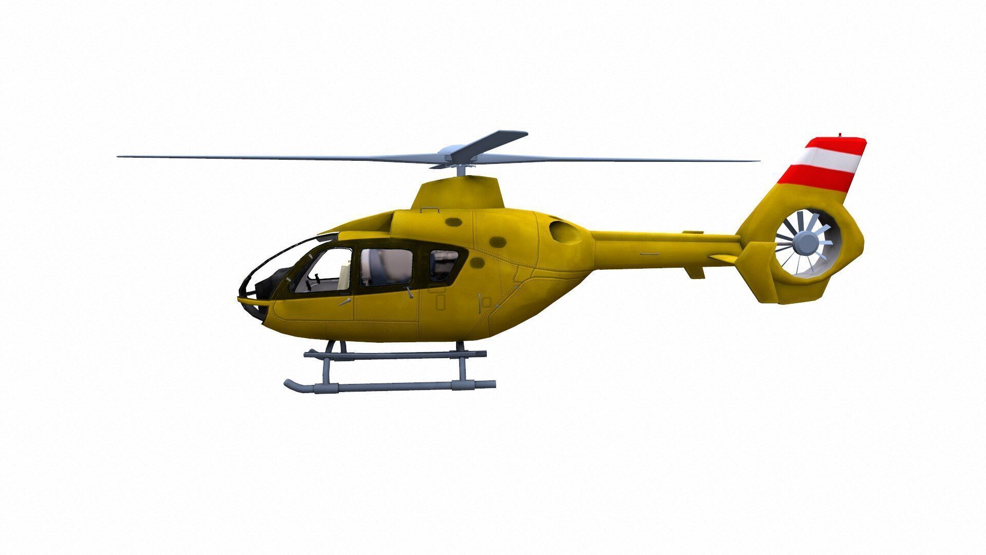 H145 Light Twin Airbus Low-Poly  Low-poly 3D model_3