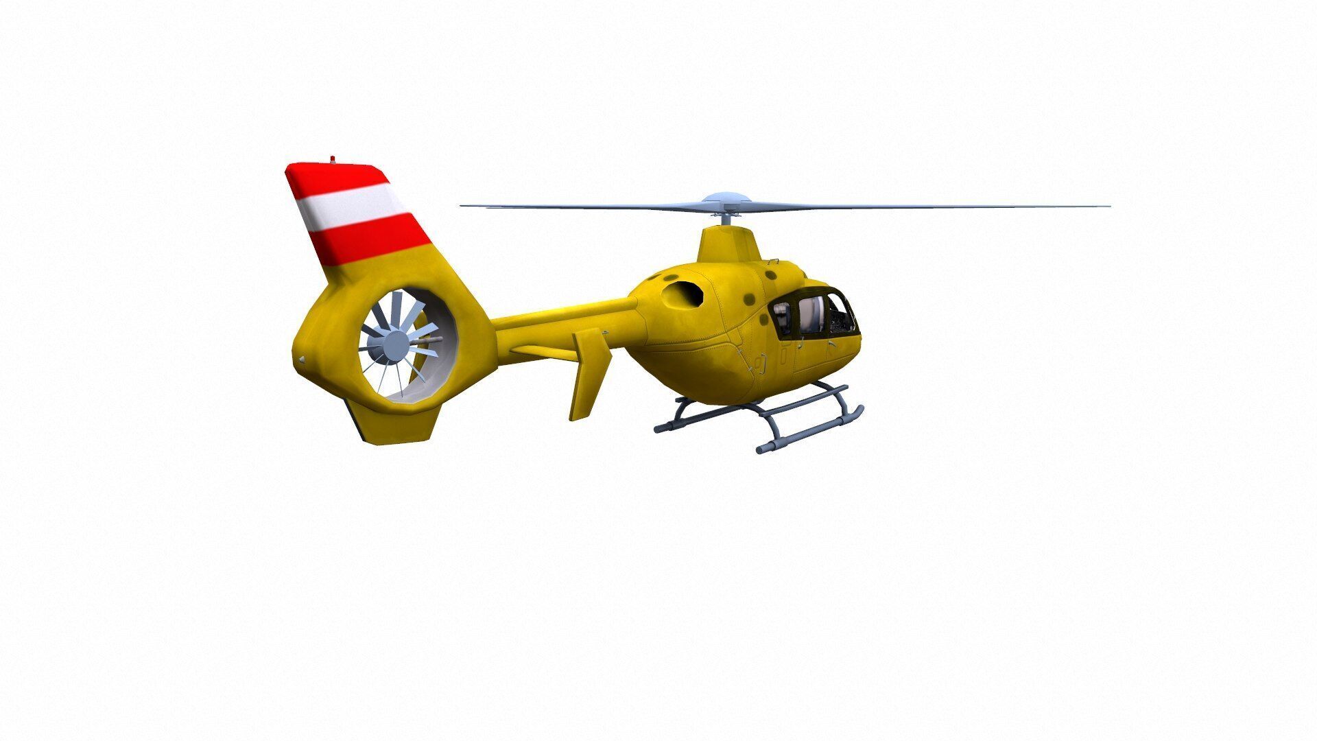 H145 Light Twin Airbus Low-Poly  Low-poly 3D model_6