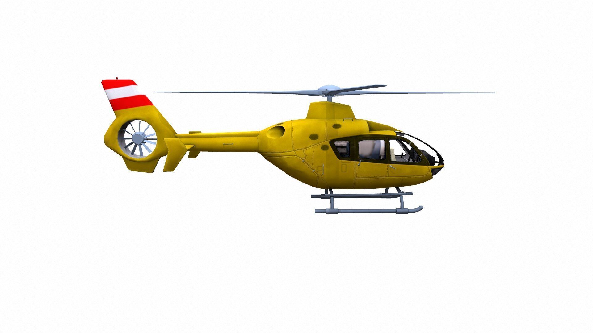H145 Light Twin Airbus Low-Poly  Low-poly 3D model_7