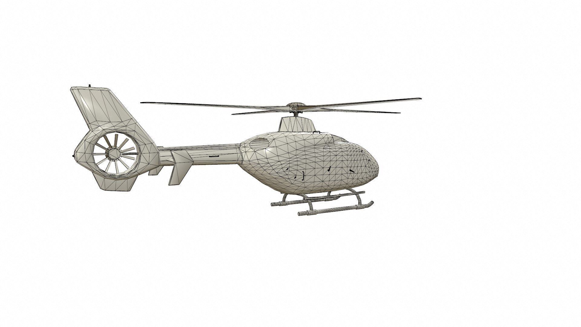 H145 Light Twin Airbus Low-Poly  Low-poly 3D model_24