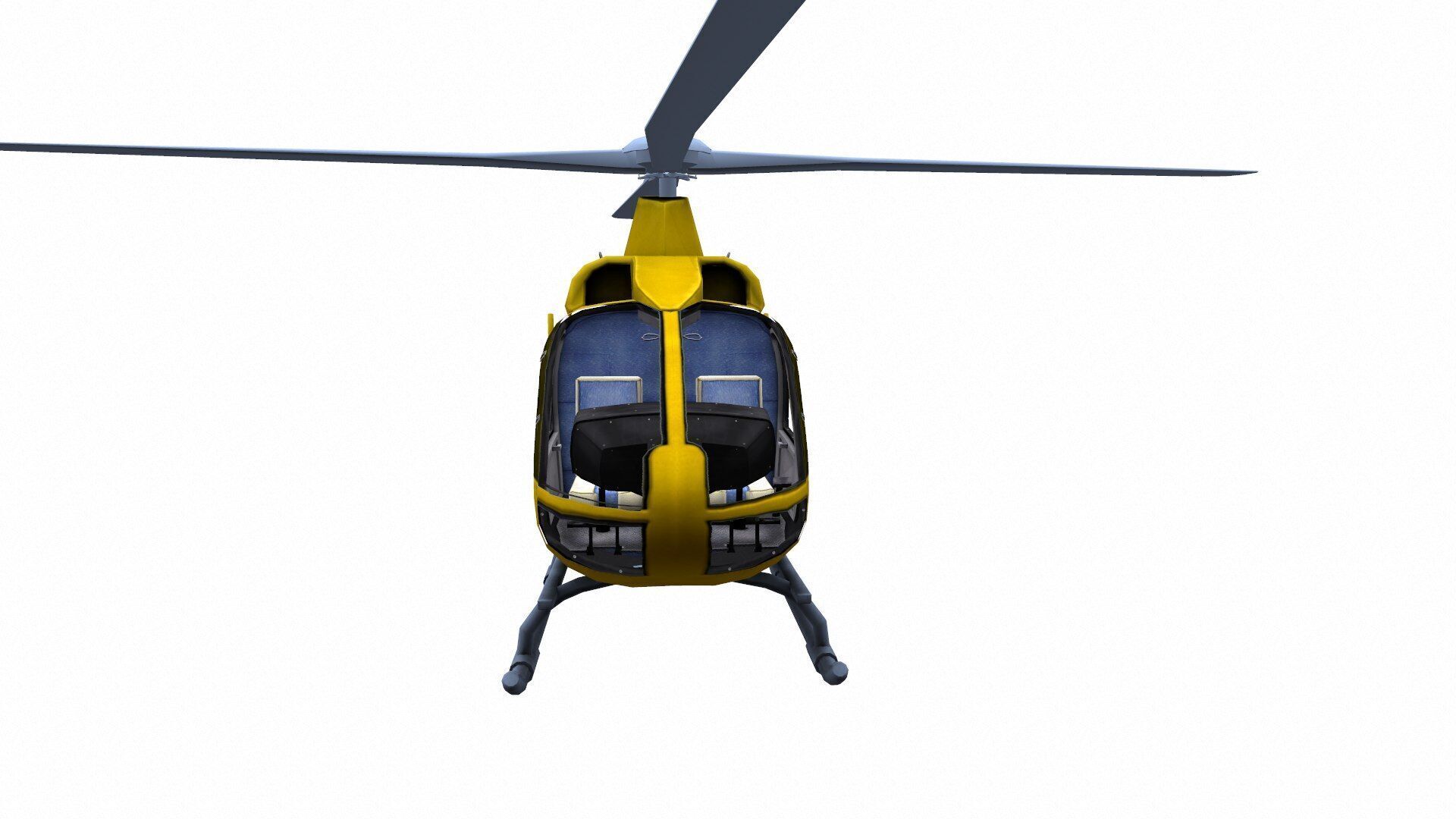 H145 Light Twin Airbus Low-Poly  Low-poly 3D model_9