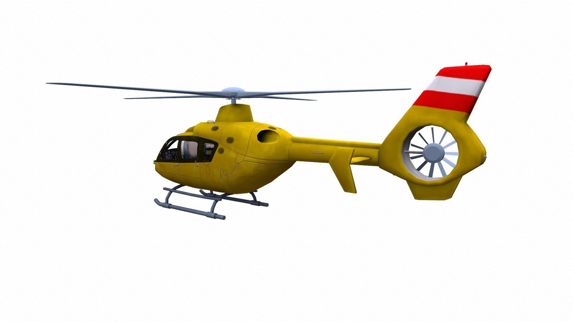 H145 Light Twin Airbus Low-Poly  Low-poly 3D model_4