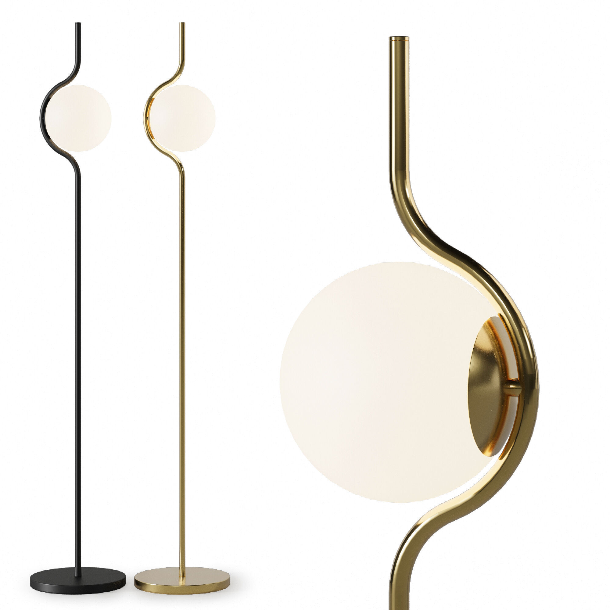 Floor lamp Faro Barcelona Le Vita 3D model_1