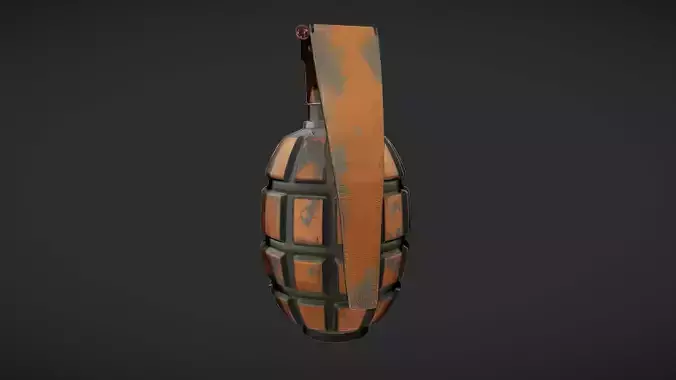 World War II style hand grenade 3D model