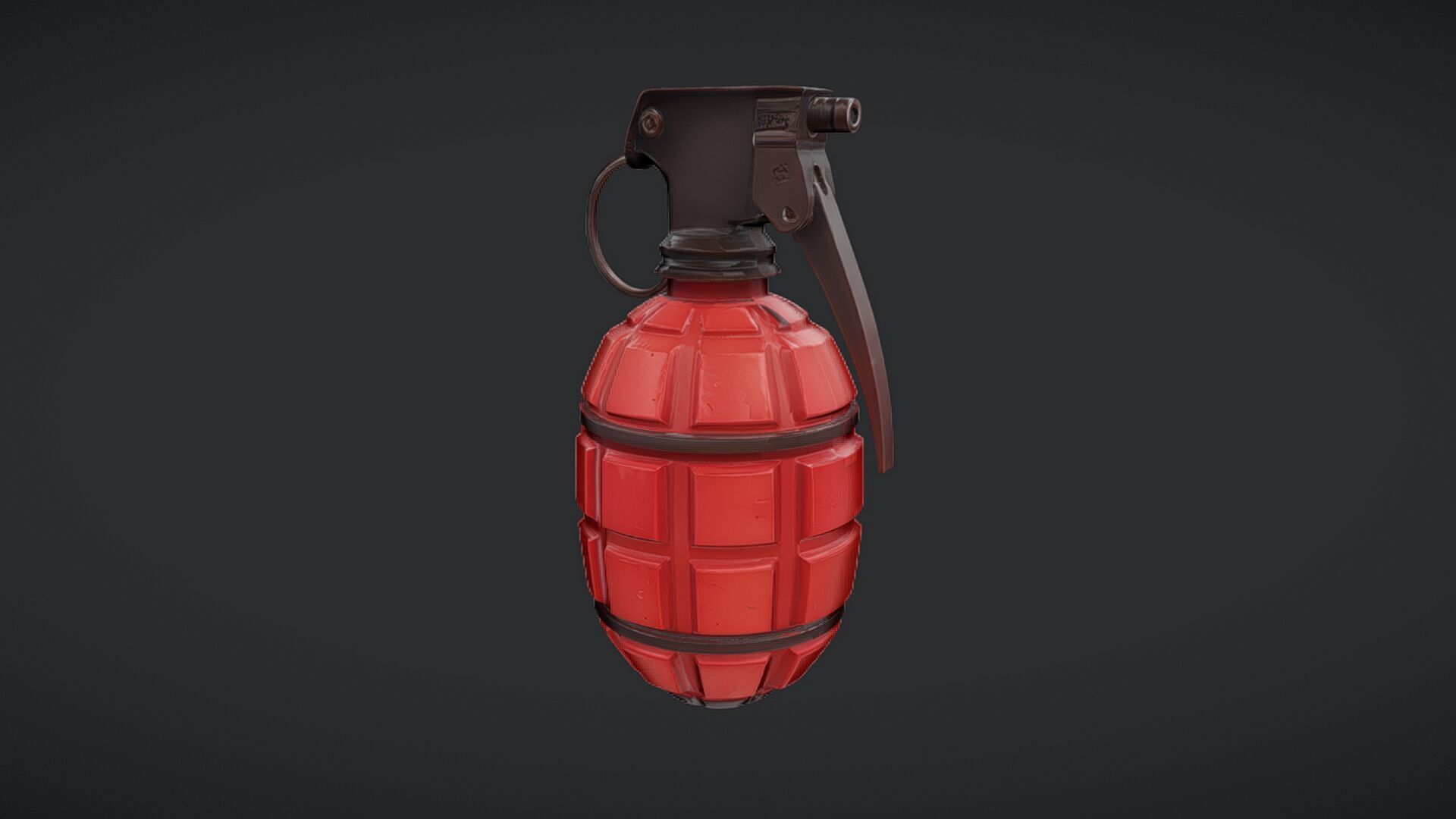 red hand grenade 3D model_23