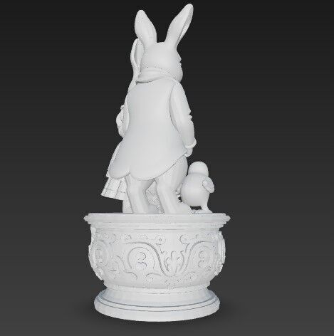 Easter Joy Bunny and Chick 3D Model 3D print model_9