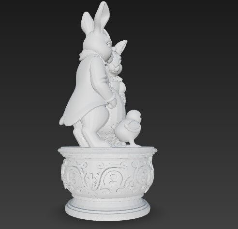 Easter Joy Bunny and Chick 3D Model 3D print model_8