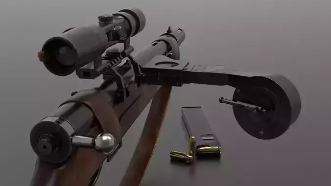 MP 35 Weapon Fps -Tps Low-poly 3D model