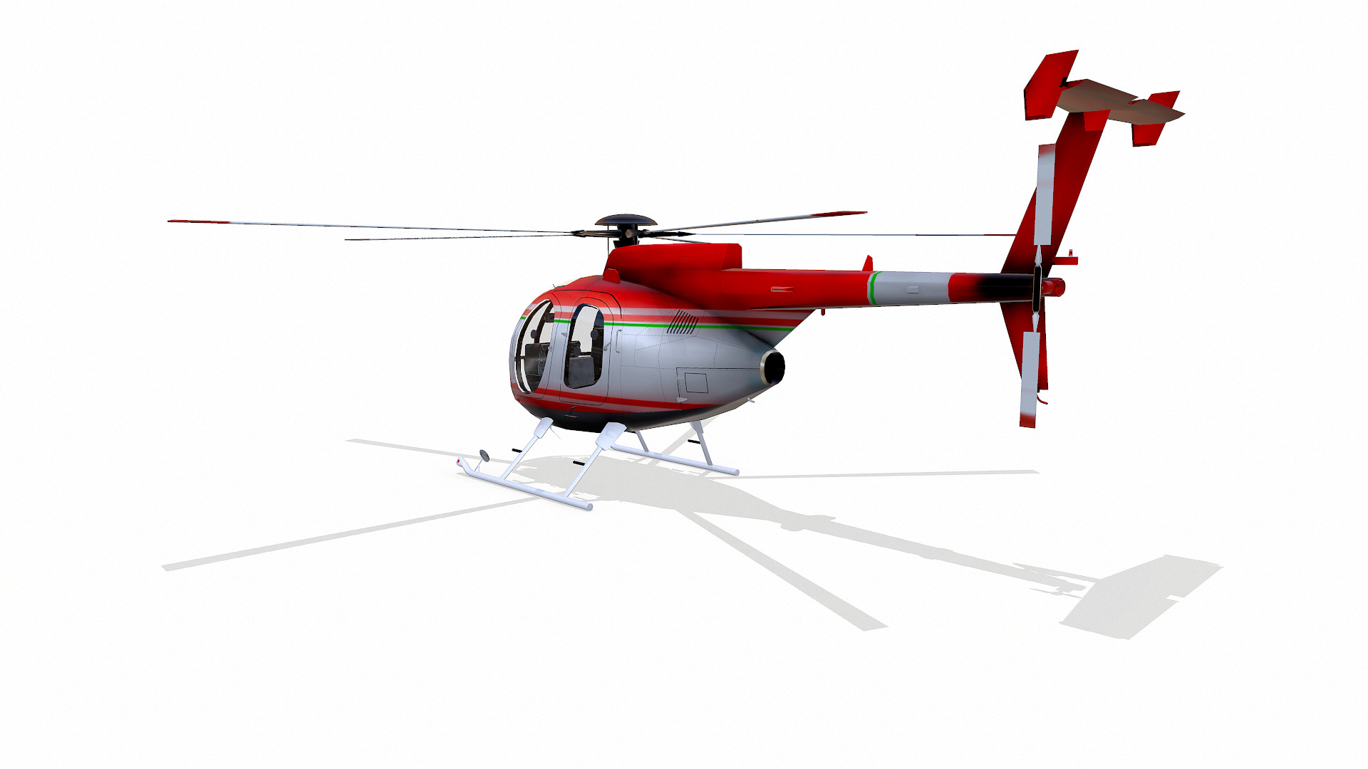Low-poly Helicopter Low-poly 3D model_5