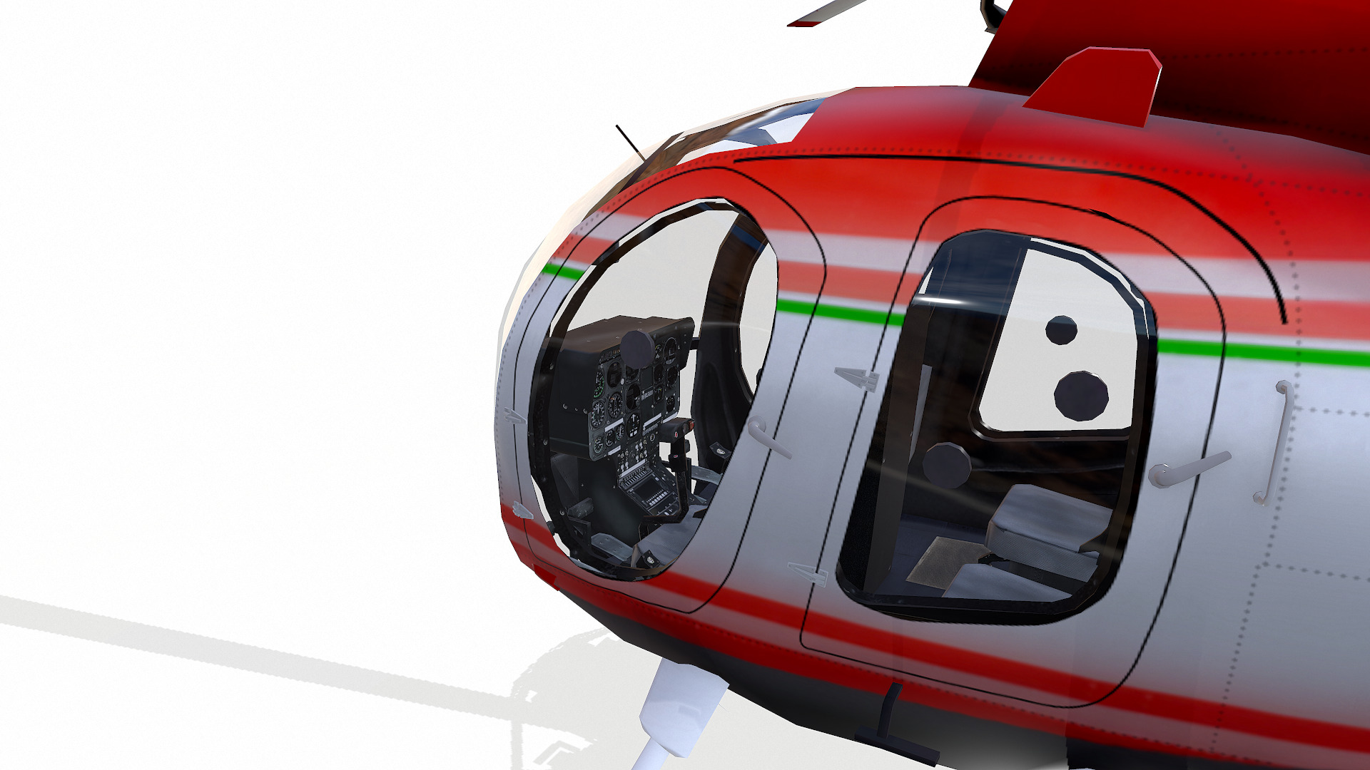 Low-poly Helicopter Low-poly 3D model_13