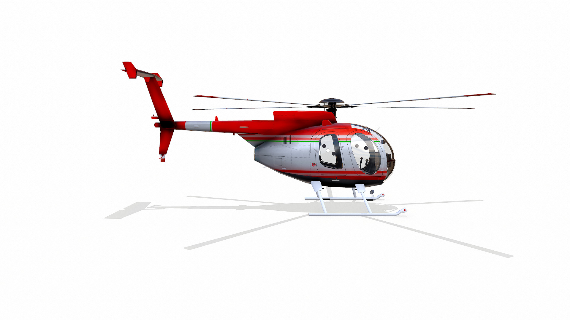 Low-poly Helicopter Low-poly 3D model_8