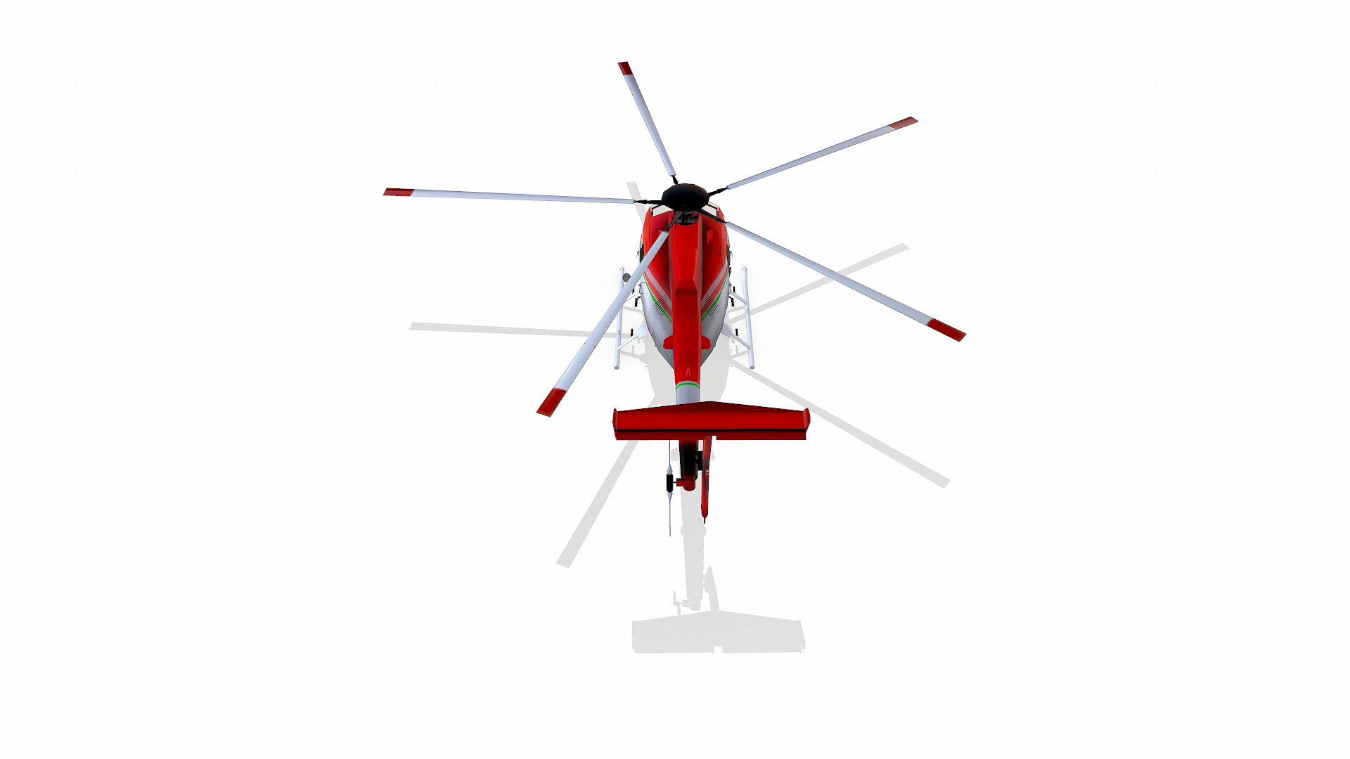 Low-poly Helicopter Low-poly 3D model_6